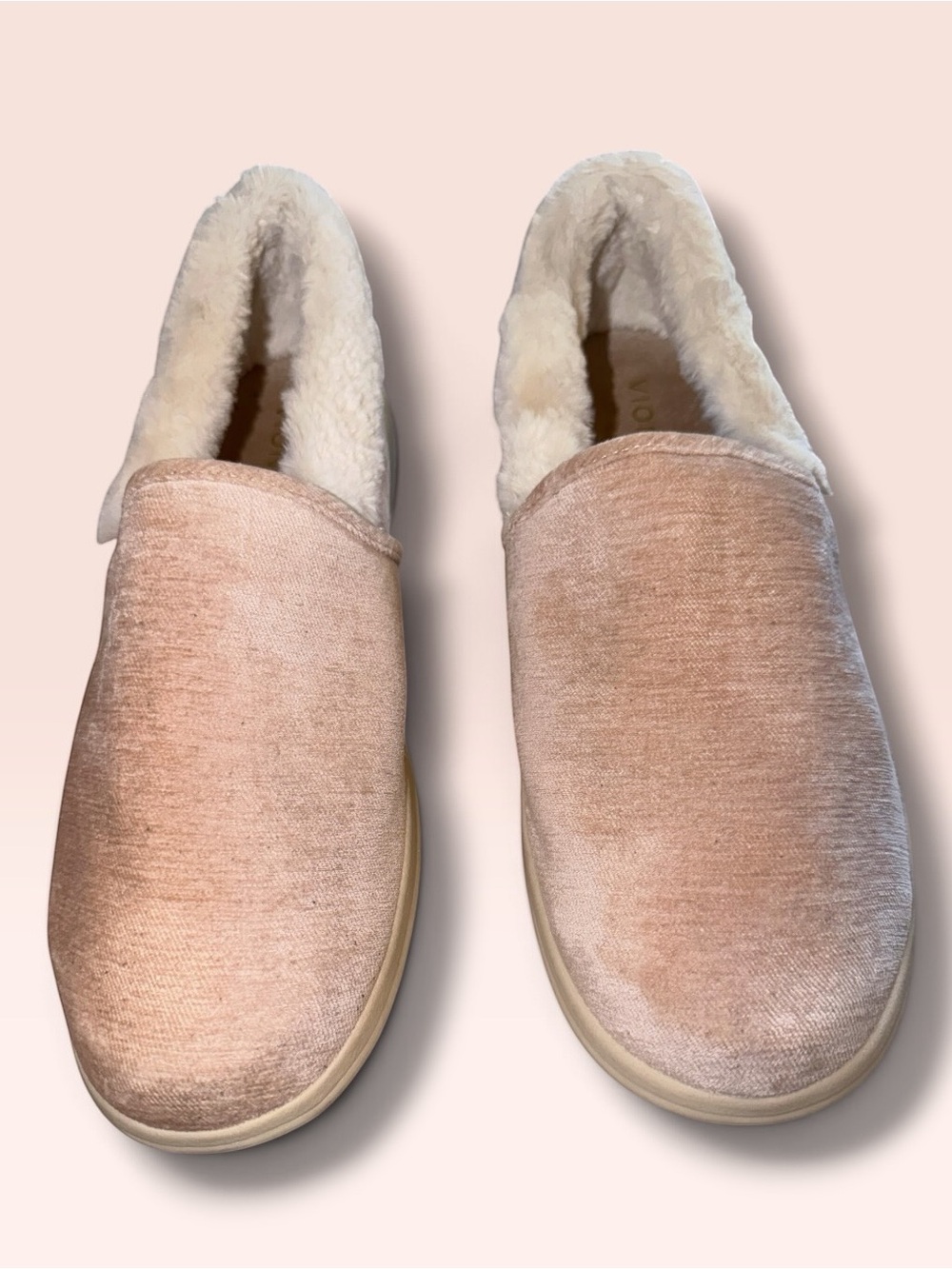 Vionic Clare Slip-On Fleece Lined Slippers - Light Pink - Picture 2 of 9